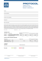 Protocol Tightness test of KAN-therm systems Medium: compressed air
